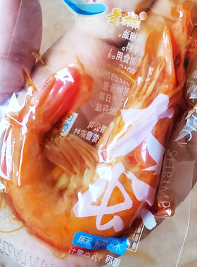 青岛网红景旭麻辣大虾鲜香油焖营养健康单个独立真空海鲜零食整箱