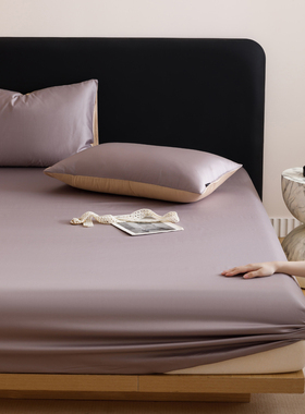 全棉轻奢高级感紫色两米乘两米二的2米x2米2大床床笠200cmx220cm