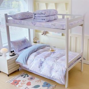 全棉小清新蝴蝶女孩子135床上四件套床品女童1米35床笠三件套女生