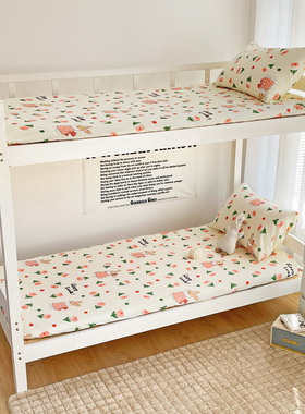 纯棉薄床垫90公分儿童高低床上下铺专用90x190床笠床罩女童男女孩