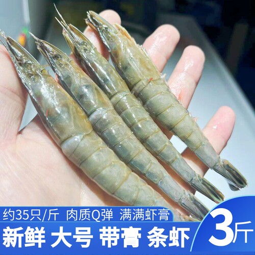 条虾滑皮虾剑虾舟山海鲜