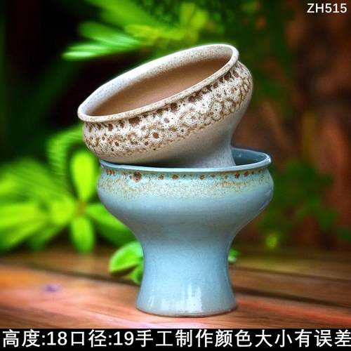手工网红特大口径绿植粗陶