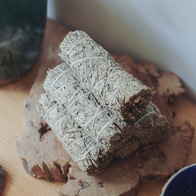 小森之家美国加州天然植物蓝鼠尾草净化空间白鼠尾草香薰熏香