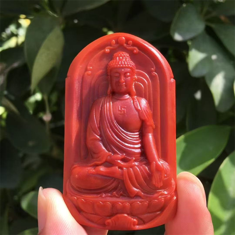 天然四川南红玛瑙雕刻吊坠项链龙龟貔貅手把件满色柿子红保山料