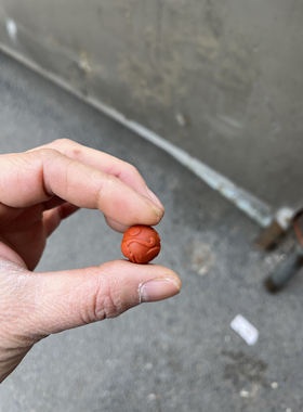 天然原矿南红玛瑙雕刻莲花散珠配饰diy手串项链生肖猪鸡老虎14mm