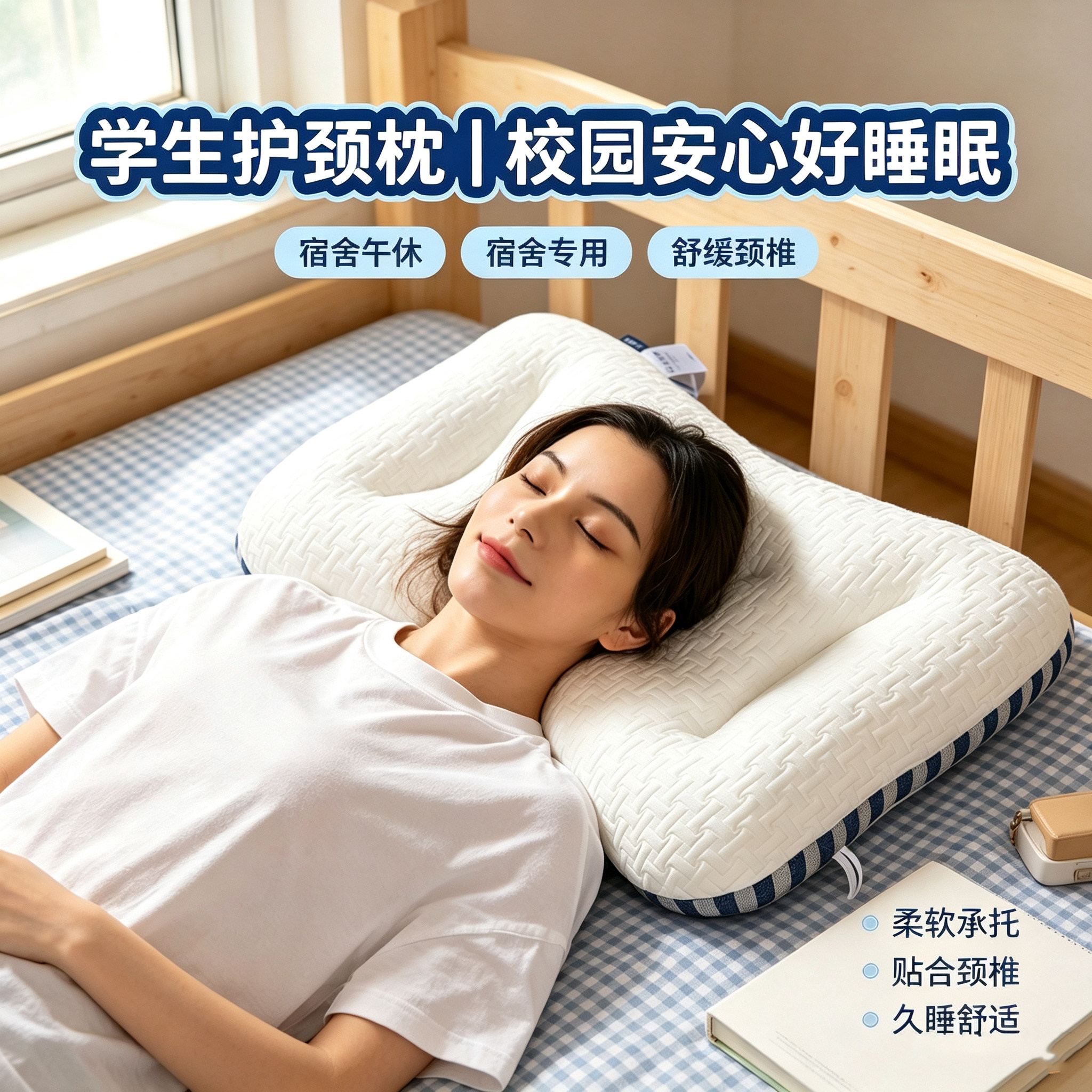 枕头护颈椎助睡眠不塌陷不变形