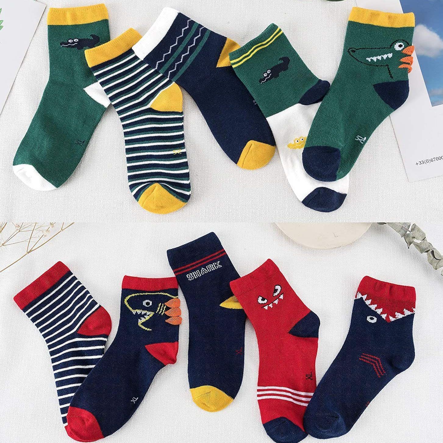 10双男孩子春秋款纯棉袜子大童男童中筒袜防臭袜789112岁小学生袜