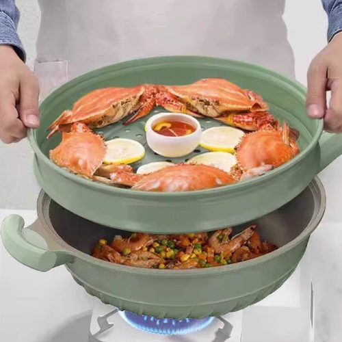 钛金锅麦饭石蒸笼屉陶土锅蒸笼蒸格笼屉加厚加高蒸包子蒸锅笼通用