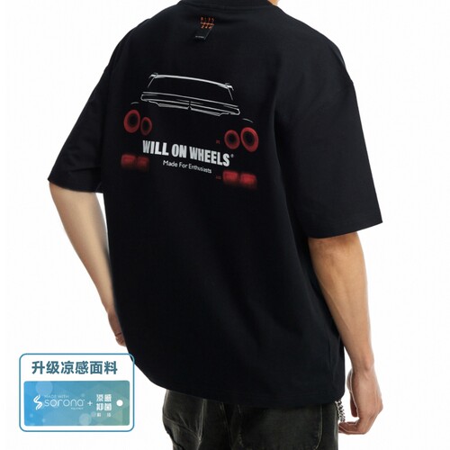 意志驱动战神的背影创意潮服短袖