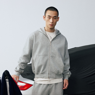 意志驱动重磅点火拉链连帽卫衣潮牌简约纯色外套保暖运动套装 服