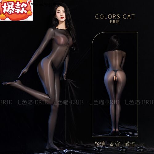 大码性感内衣油光丝滑连体丝袜全身透明诱惑开档无缝情调套头制服