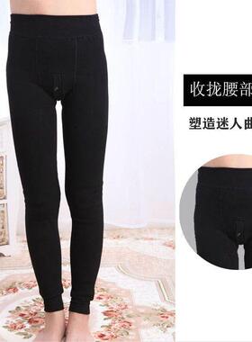 男K3iT18lL士保脚暖裤加绒腰加厚打底裤秋裤九分棉裤加肥特大高一
