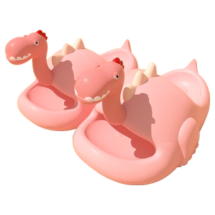 搞怪恐龙凉拖鞋女款夏季踩屎感可爱学生防滑厚底外穿卡通拖鞋情侣