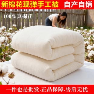 棉被棉絮床垫纯棉花被子冬被加厚保暖被芯学生单人双人被手工定做