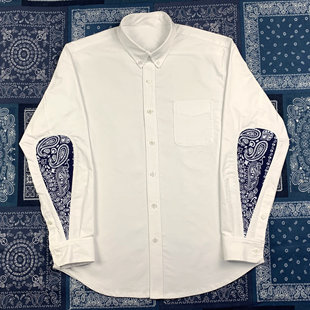 长绒棉腰果花衬衣 水滴拼接衬衫 非visvim 牛津纺纯棉长袖 729