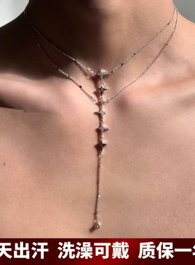 鱼骨多层闪闪满天星项链