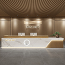简约公司前台接待台美容院吧台收银台培训机构酒店大堂迎宾台定制