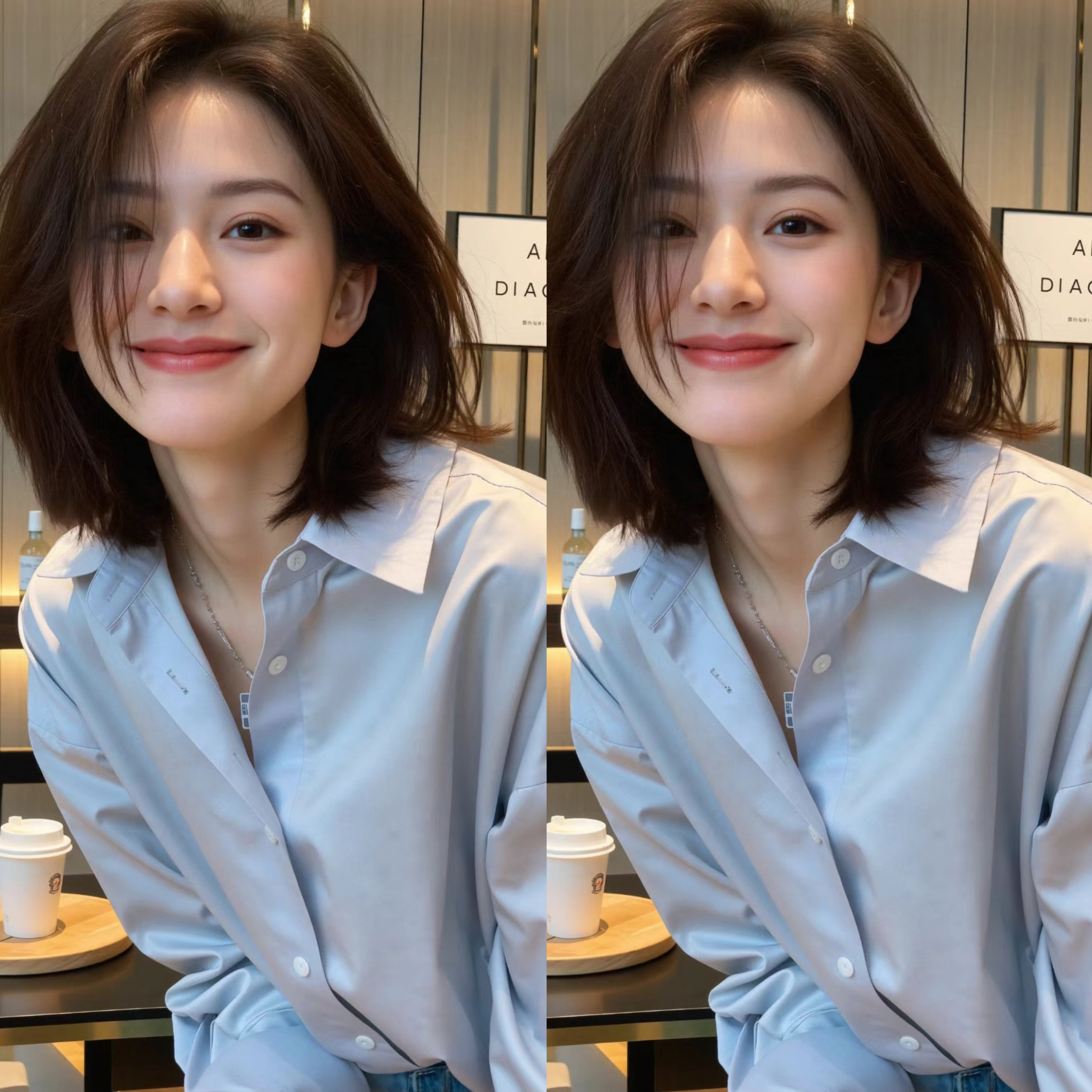 【早春晴朗】雾面蓝色宽松休闲风衬衫女日常出差通勤衬衣抗皱免烫