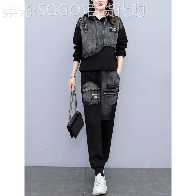 休闲运动套装女士2025春秋季新款气质时尚洋气减龄大码女装两件套