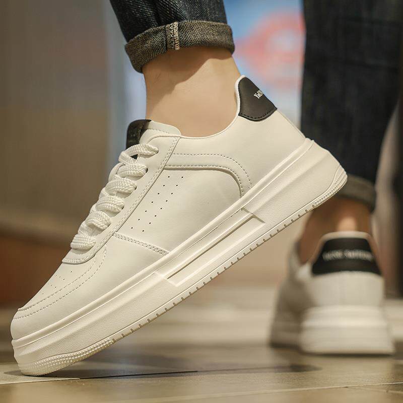 休闲板鞋男2023新款冬季低帮黑色鞋子男潮鞋百搭男鞋秋冬款小白鞋