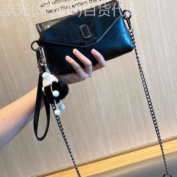 香港新款手拿包软皮精致迷你斜挎包放手机的包包休闲链条女小包包