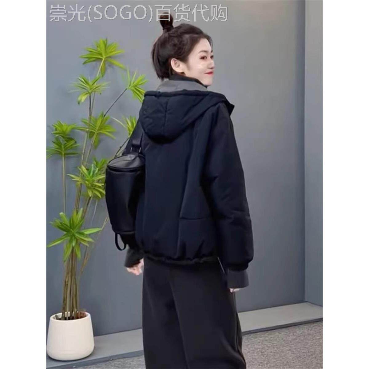 双面穿棉服女2025年新款冬季短款轻薄小个子休闲宽松夹棉棉衣外套