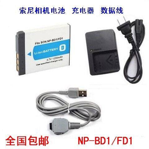索尼DSC-TX1 T77 T70 T90 T200 T300 T700相机NP-BD1电池+充电器