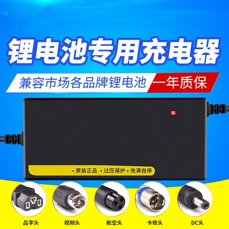 适用于锂电池电动车充电器24V36V48V60V54.6V小海豚滑板车独轮