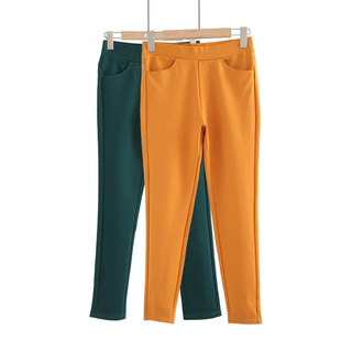 高腰休闲裤 2025新款 女九分裤 显瘦小脚裤 裤 弹力百搭女裤 子春秋季