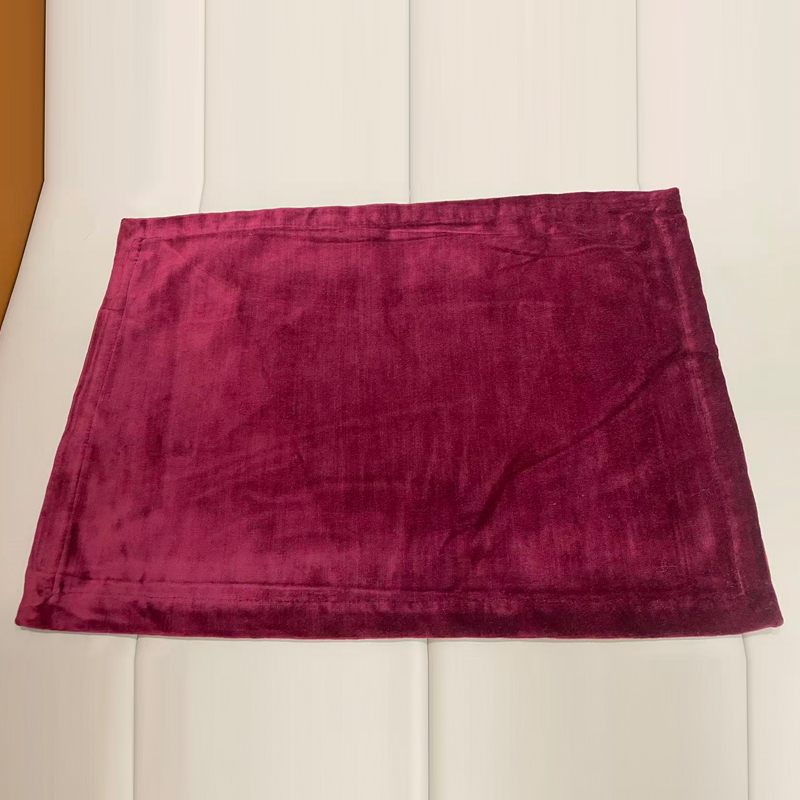 平绒面正方形餐垫高级感酒店包厢餐桌垫优雅餐厅防水防油餐具碗垫