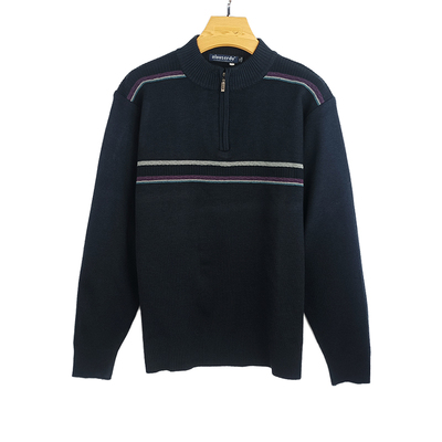 商场货爸爸毛衣加厚款半高领中年男士冬季针织打底衫中老年人爷爷