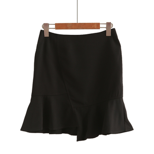 基础款不规则显瘦包臀短裙折扣专柜正品撤柜清仓26夏裙子女鱼尾裙