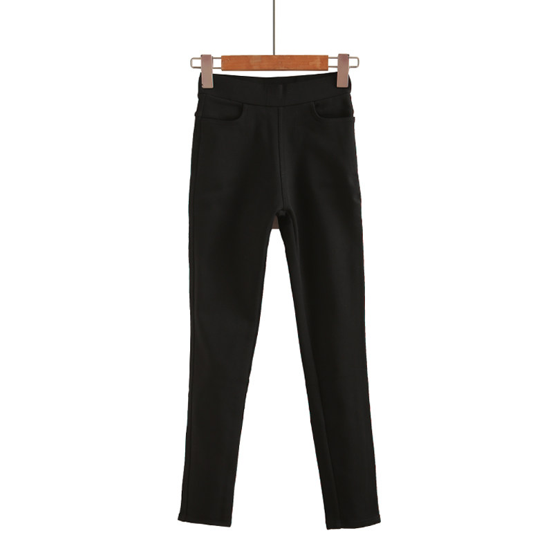 松紧腰打底裤女外穿秋冬加绒新款紧身裤小脚铅笔黑裤修身显瘦裤子,女装/女士精品,卫裤,淘宝优惠券,粉丝福利购,淘宝优惠卷