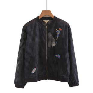 蕾丝镂空棒球服外套女春秋季2025新款爆款上衣独特漂亮防晒衣夏季