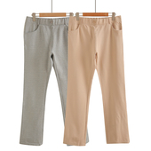 长裤 休闲显瘦弹力针织铅笔裤 大码 外贸春秋松紧腰外穿百搭纯色修身