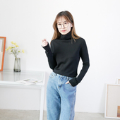 打底衫 2025年春秋款 纯色高领打底外穿针织 时尚 百搭修身 女装 针织衫