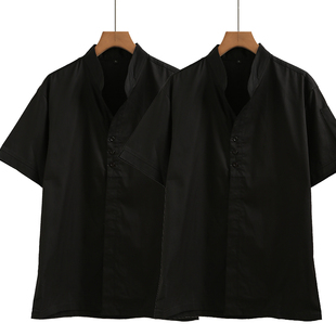两件装 餐厅服务员工作服短袖衬衣上衣火锅快餐饭店女餐饮T恤酒店