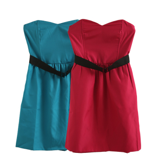 高冷御姐风连衣裙女夏季 性感抹胸一字肩海边度假独特裙子潮 新款