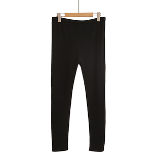 针织长裤 显瘦保暖裤 内穿紧身 女高腰提臀收腹修身 黑色毛线打底裤