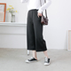 高腰垂坠感松紧腰居家直筒裤 2026抓绒春秋季 女九分大码 阔腿裤 韩版