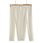 垂感休闲长裤 双层高腰窄版 白色直筒西装 裤 阔腿裤 女2025春秋新款