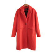 胖mm大码 冬结婚胖妹妹宽松加厚毛呢子大衣 毛呢外套200斤女中长款