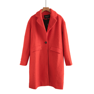 胖mm大码毛呢外套200斤女中长款冬结婚胖妹妹宽松加厚毛呢子大衣
