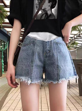 孕妇短裤夏季外穿夏装薄款小个子牛仔短裤春夏款孕早期打底阔腿裤