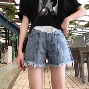 孕妇短裤夏季外穿夏装薄款小个子牛仔短裤春夏款孕早期打底阔腿裤