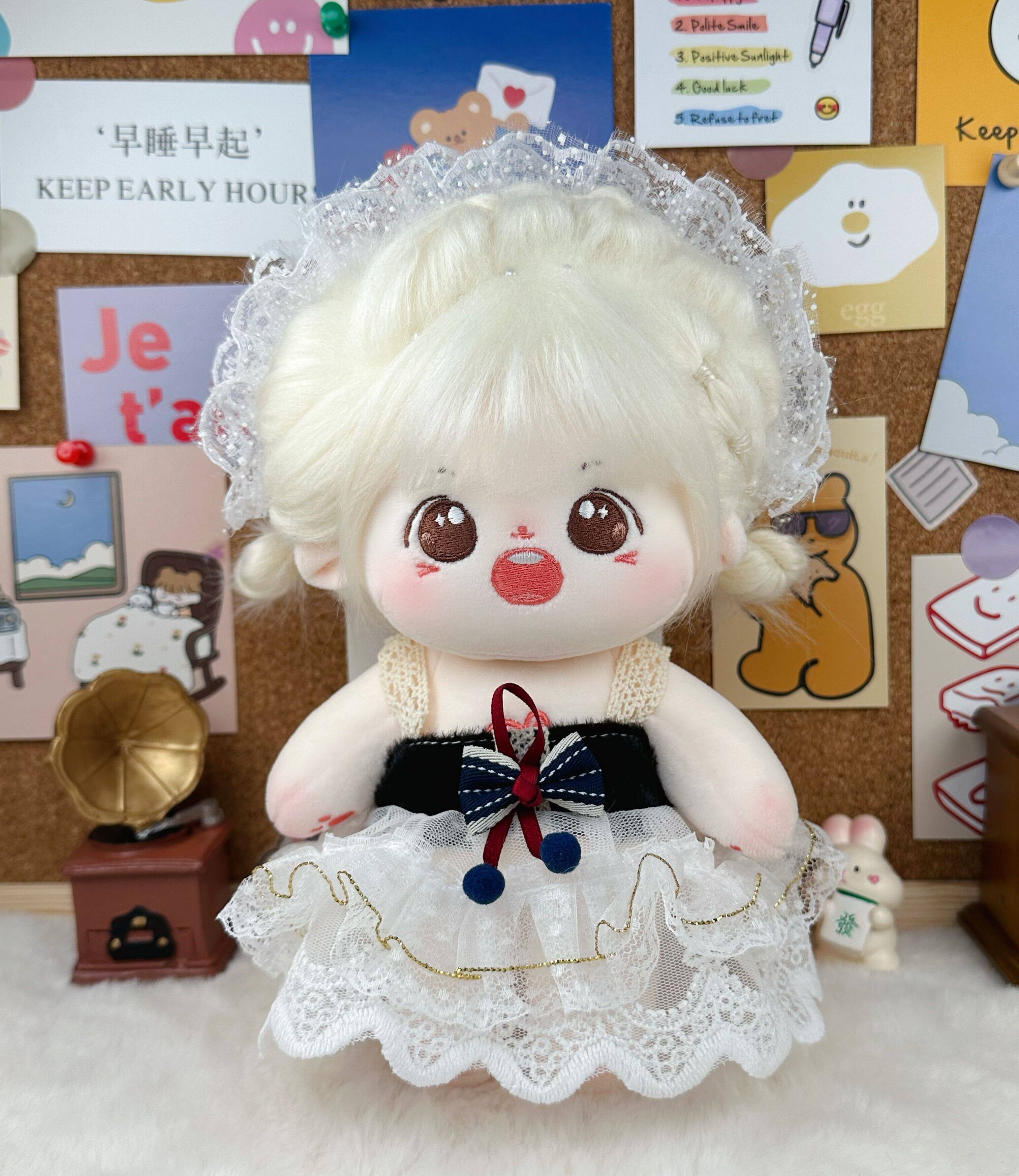 20cm新品娃衣棉花娃娃衣服人形公仔女娃替换装玩偶连衣裙子白菜价