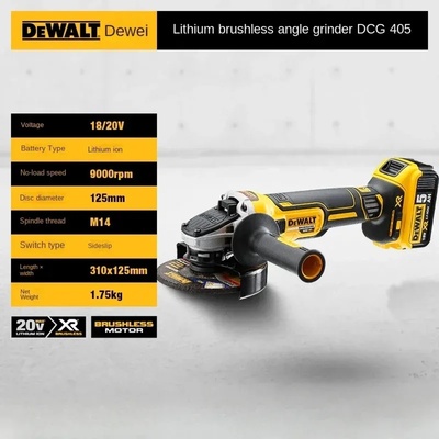 DEWALT DCG405 125mm flat head angle grinder bare machine to