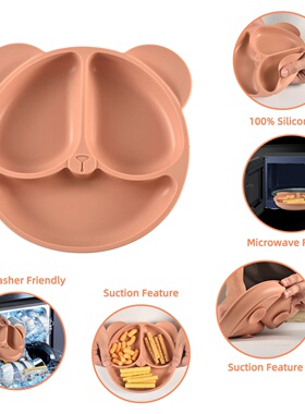 1pc 20x20x3cm Cute Bear Baby Food Supplement Tableware - Fo