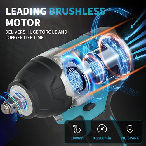 Makita DTW700 18V Cordless Impact Wrench Brushless Motor 70