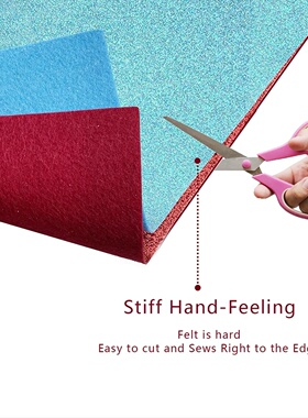 Glitter Felt Fabric Sheets for Crafts 20 Colors Choice 20x3